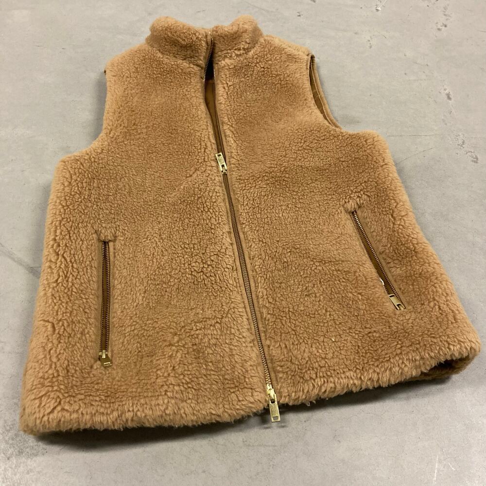 y2k j.crew fleece zip up jacket vest